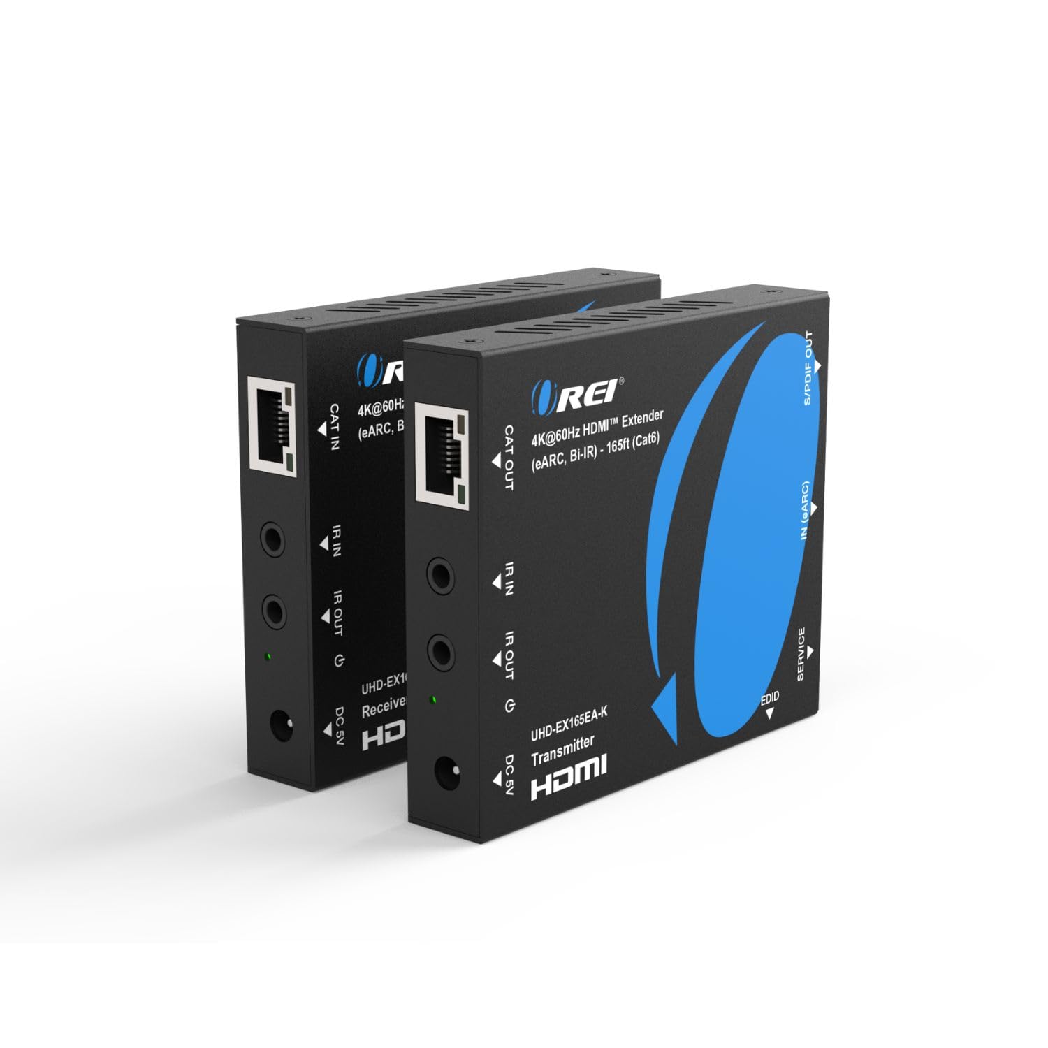 OREI 4K eARC HDMI Extender Balun UltraHD 4K @ 60Hz 4:4:4 Over Single CAT6/7 Cable with CEC, ARC & Bi Directional IR Support, RS-232 Up to 165 Ft Audio Out - PoC-image-36