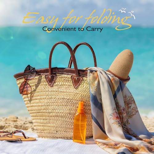 Image of Womens Beach Sun Straw Hat, Wide Brim Sun Hat Travel Foldable Summer Wind Lanyard UPF 50+