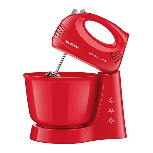 Batedeira Power Prática, Mondial, Vermelho, 400W, 110V - B-44-R