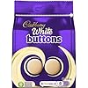 Cadbury White Chocolate Giant Buttons, Sharing Bag, Bite Size Treats, 100 g (Pack of 1)
