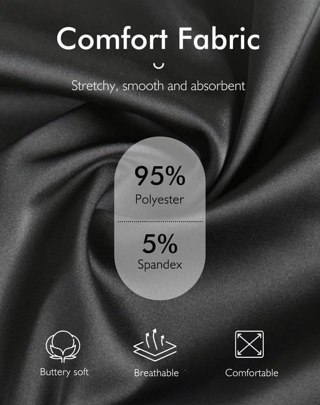 MANCYFIT Culottes for Women Pettipants Slips Satin Bloomers Under Shorts for Dresses Lace Hem 4" Inseam - Image 2