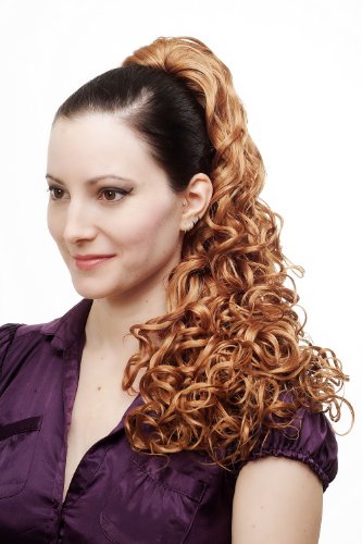 Hairpiece PONYTAIL extension VERY long MASSIVE volume voluminous curly AMAZING curls DARK BLOND ginger kinks N310-27C - Image 3