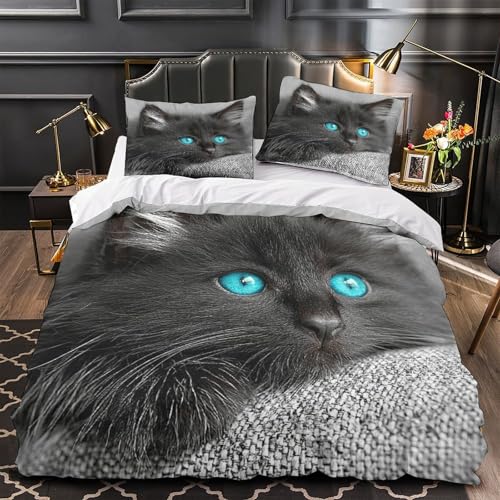 Housse de couette corbeaux noirs 200x200 parure de lit microfibre 3D - 2