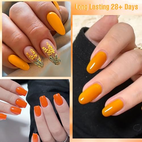 Set 12 esmaltes gel tonos marrón, naranja y neutros miniatura 2