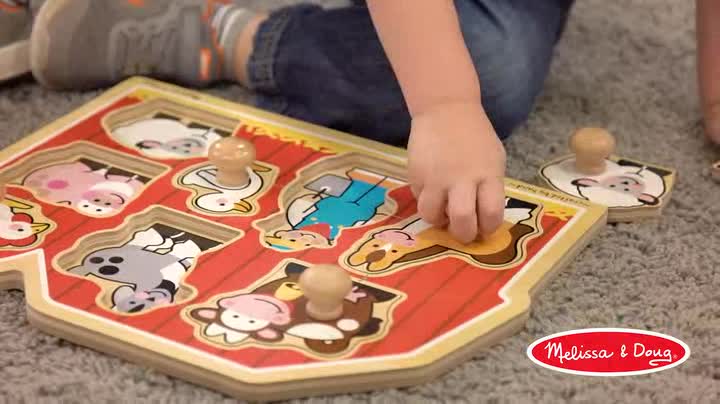 Melissa & Doug Rompecabezas De Clavijas De Madera Con Alfabe | Meses