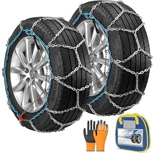 AutoChoice Snow Tire Chains for Light Truck SUV Pickup Trucks, Set of 2（SCRV255）