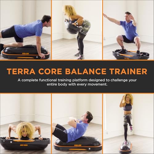 Image of Terra Core Balance Trainer - Inflatable Home Gym Fitness Platform for Core, Strength, Balance, HIIT and Conditioning, Full Body Functional Training Tool for Stability and Cardio Workouts at Home