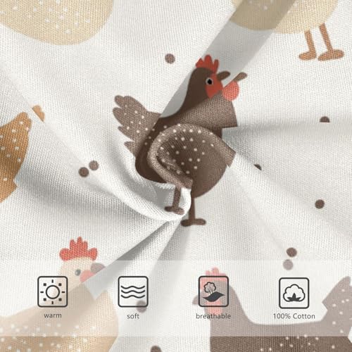 Wusikd Chickens Beige Boys' Underwear Cotton Brown Boys Briefs Soft Toddler Underwear 2T3