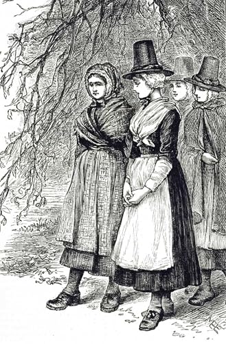 Tableaux gravure représentant des filles galloises Mary Ellen Edwards