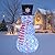 Lighted Snowman Outdoor Christmas Decorations, 42inch Collapsible Christmas Snowflake Cloth Snowman, Outdoor Snowman for Xmas Indoor/Outside Yard Holiday Party Decoration