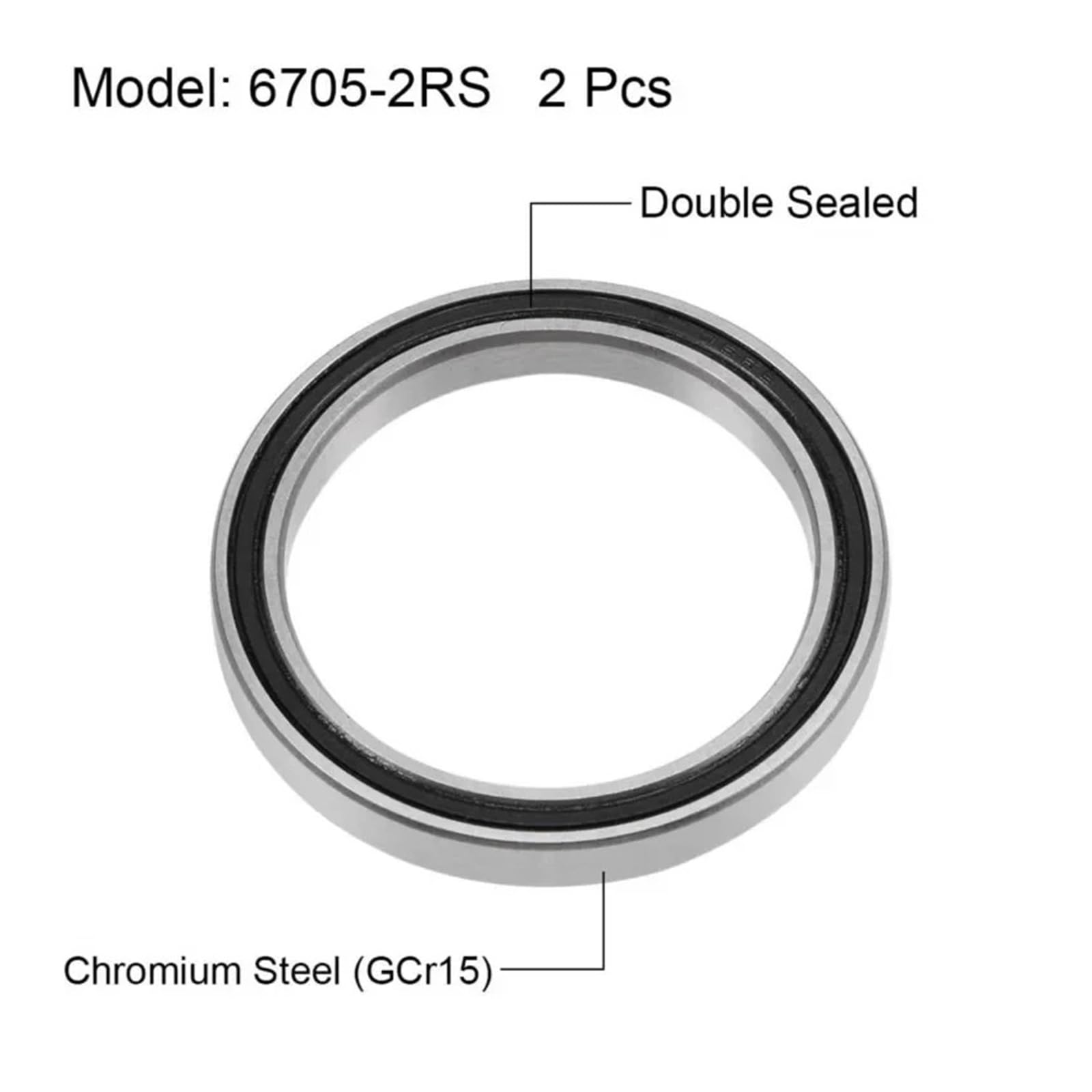 Cuscinetto 608 6700 6701 6702 6703 6704 6705 6706 6707 6708 6709 6710-2RS ZZ Cuscinetti a sfera schermati in gomma a parete ultra sottile