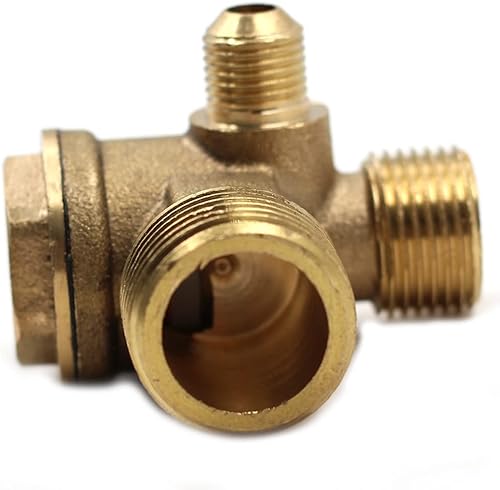 Miniatura 3 de Control roscado masculino de latón del No-retorno de la válvula de retención del compresor de aire del metal de 3 vías