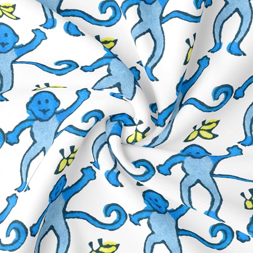 Image of Ammiko Womens Pajamas Set Y2k Loungewear Pajama Button Down Top and Shorts Monkey Beach Short Sleeve Sleepwear Preppy