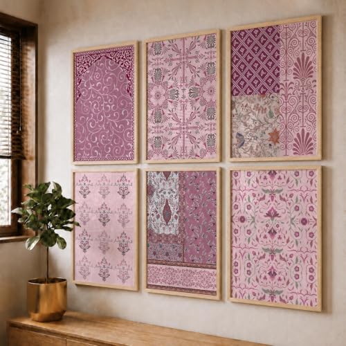 Image of kotart Premium Digital Madhubani Art Paintings with Frame for Home Decor - Framed Wall Painting for Living Room Bedroom Office Room Decor - Painting for Wall Decoration - (Pack of 6 Multicolor) (10x13 inch, B)