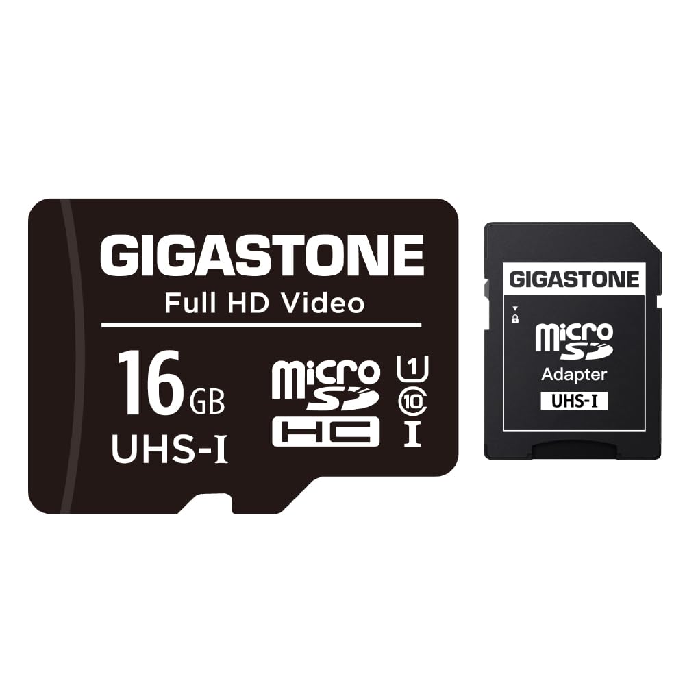 Gigastone 16GB Micro SD Card, Full HD Video, Surveillance Security Cam Action Camera Drone, 85MB/s Micro SDHC UHS-I U1 C10 Class 10