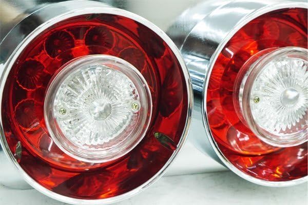 トラック用テールランプ 丸型3連　テールランプ左右 office-k_truck-s-orange