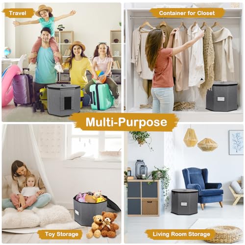 Shoe Storage Box,Shoe Bags for Travel,Fits 8 Pairs,Foldable Shoe Organizer for Closet,Portable Luggage Travel Shoe Organizer - Image 6