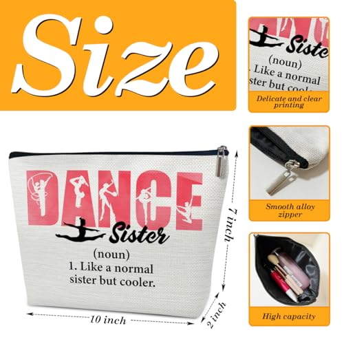 Dance Sister Gifts Makeup Bag, Cool Gifts for Ballet Dancers Women, Big Little Sister Stuff, Teans Stuff Accessories, Makeup Cosmetic Bags for Purse2