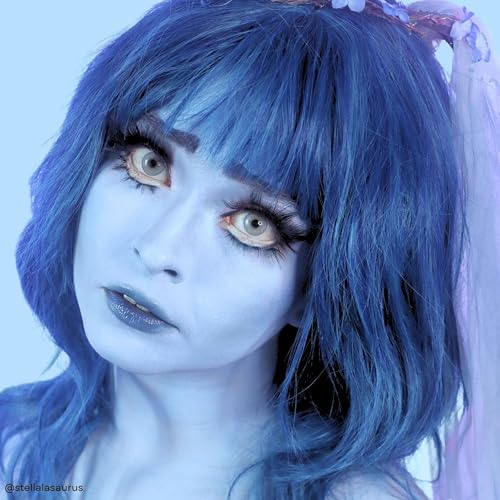 Image of Mehron Makeup Paradise Makeup AQ Refill Size | Stage & Screen Performance, Face & Body Painting, Beauty, Cosplay, and Halloween | Water Activated Face Paint, Body Paint .25 oz (7 ml) - Pastel Blue