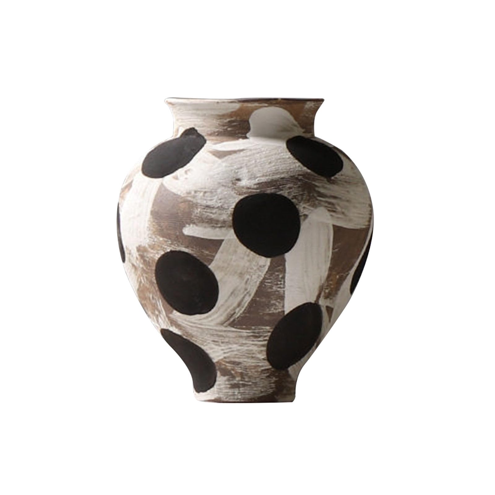 Nzzkoides R Large Art Ceramic Vase, Creative Decorative Vase, Ornament Fo Living Oom, Bedroom, Estaurant, Hotel, Farmhouse, Villa, Irregula Shape(Size:19.8 * 19.8 * 23.5Cm,Color:r)