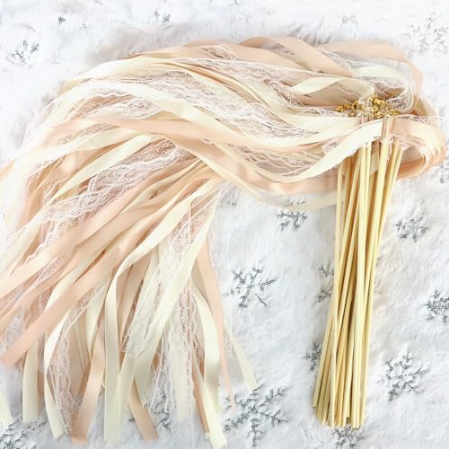 Wedding Wands 30 Stück Zauberstäbe Hochzeit Luftschlangen,Hochzeit Stäbe mit Glöckchen,Romantic Seidenfeenstab für Hochzeiten Geburtstage Partys Feiertagsfeiern Verwendet Weihnachten- (Champagner) Wedding Wands 30 Stück Zauberstäbe Hochzeit Luftschlangen,Hochzeit Stäbe mit Glöckchen,Romantic Seidenfeenstab für Hochzeiten Geburtstage Partys Feiertagsfeiern Verwendet Weihnachten- (Champagner)