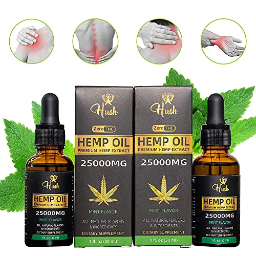Hush Hemp 25,000mg - Premium Hemp Extract - Mint Flavored -100% Natural – Pack of 2 - Veteran Owned - Image 6