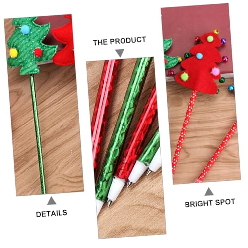 Bolígrafos Navideños de Árbol para Regalos Escolares, Pack de 5 Piezas de Plástico Infantil 4