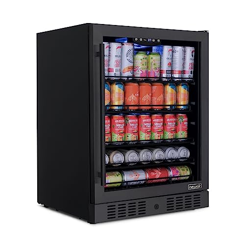 NewAir Beverage Refrigerator Cooler with 224 Can Capacity - Built-in Mini Bar Beer Fridge for Bedroom, Dorm, Office - Small Refrigerator Cools to 37F Perfect For Beer, Soda, And Drinks