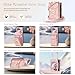 Casewind for Samsung Galaxy Z Flip 6 Case Wallet with 5 Card Holder, Glitter PU Leather Crossbody Case with 360 Ring Stand & Wrist Strap Women Girls Shockproof Phone Cover for Z Flip 6, Rose Gold