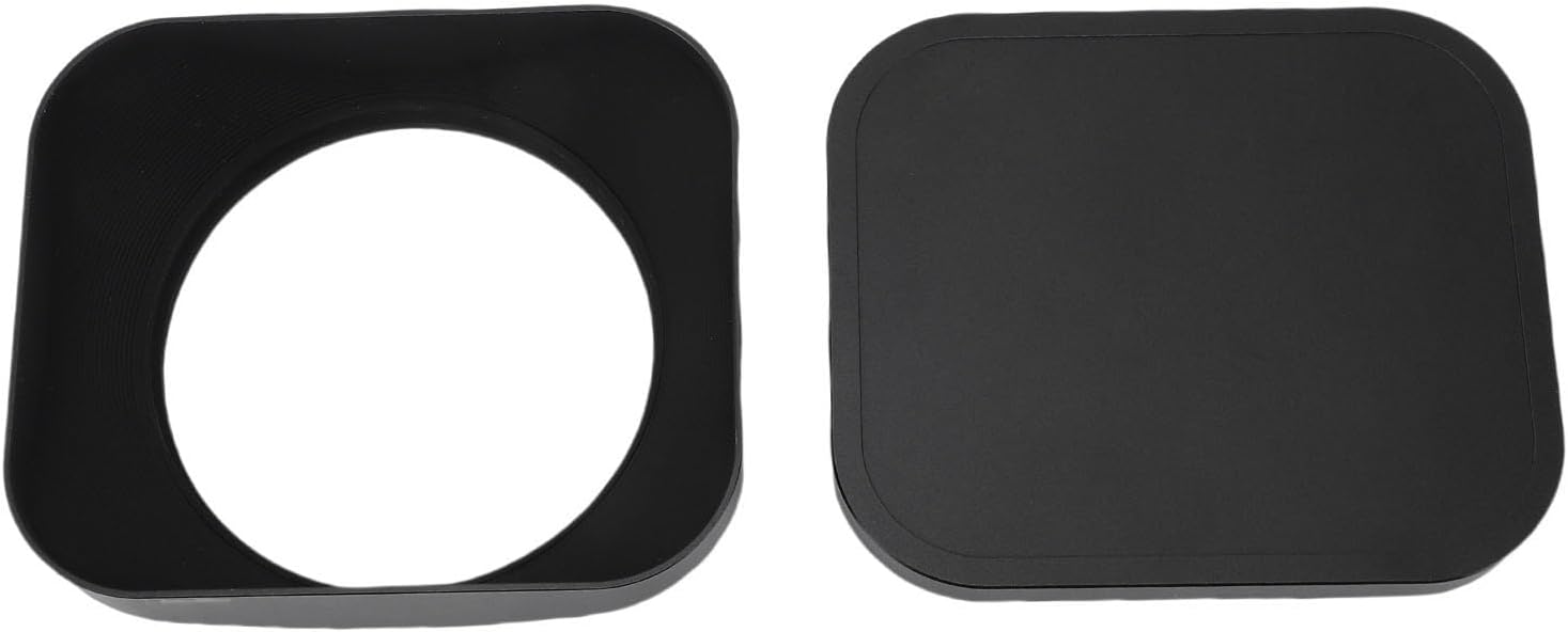 Aluminum Alloy Screw in Lens Hood 67mm Metal Square Lens Hood, Cap Bayonet Camera, Shade with Durable Construction, Ideal for All 67mm Front Mount Lenses, Black
