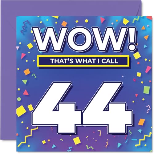 Stuff4 44�΂̒a�����J�[�h �j�����p - WOW Thats What I Call - Happy Birthday�J�[�h 44�� �j�� ���� �Z�� �v �� �F�l 5.7�C���` �a�����O���[�e�B���O�J�[�h