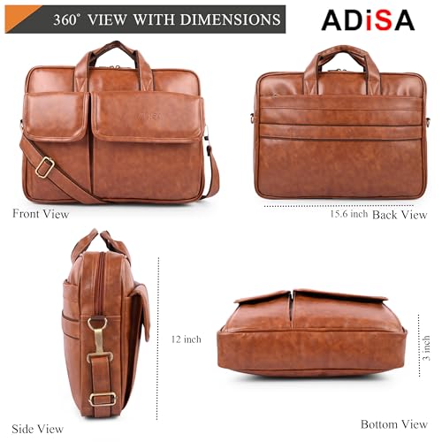 Image of ADISA Laptop Messenger Office Bag Briefcase for Work for Men (LB6055)