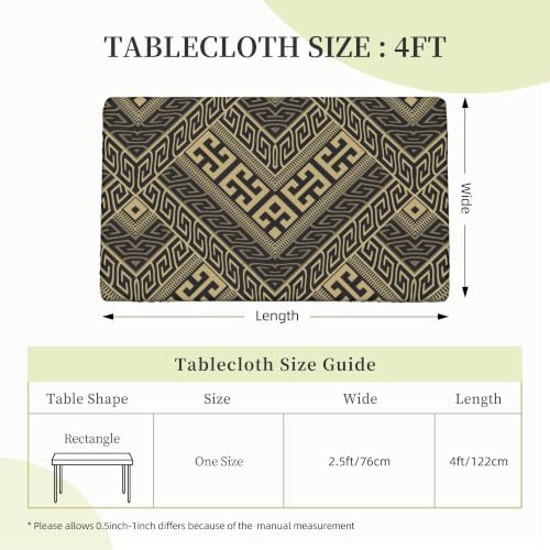 Mantel de Mesa Ajustado de 4FT Impermeable Protector Rectangular Elástico 8