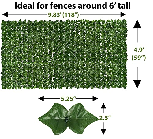 Heritage Hill HH-FWC-IDG-PARENT Artificial Ivy Fence Privacy Screen - Faux Ivy Privacy Fence Screen thumb #7
