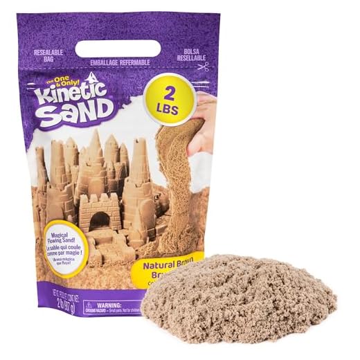 Kinetic Sand-907 g Kinetic Sand, Colore Sacchetto Marrone Naturale, 20116297