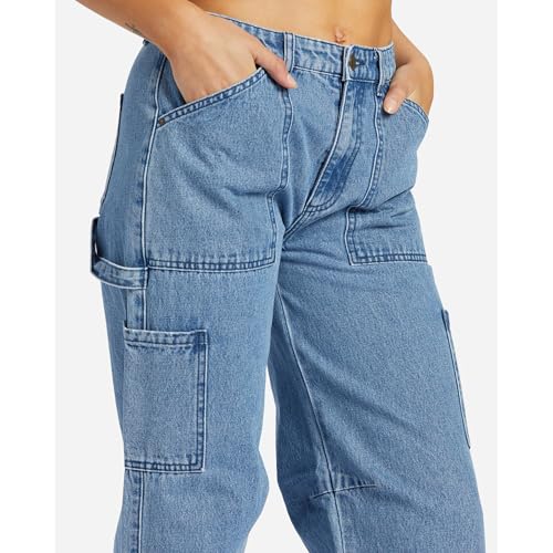 Billabong Women's Leia Denim Pant, Color Blue Rinse Indigo, Size 294