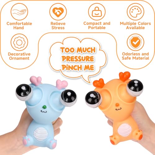 2025 Squeeze Eye Popping Out Stress Relief Cute Dragon Toy,Funny Eyeball Burst Toys for Adults Stress Relief Ornaments Figure Toy,Office and Party Favors Gifts (Green)