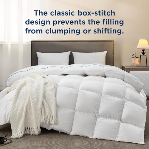 Bedsure Down Comforter Queen Size, Goose Down Comforter With 100% Cotton Fabric Cover thumb #3