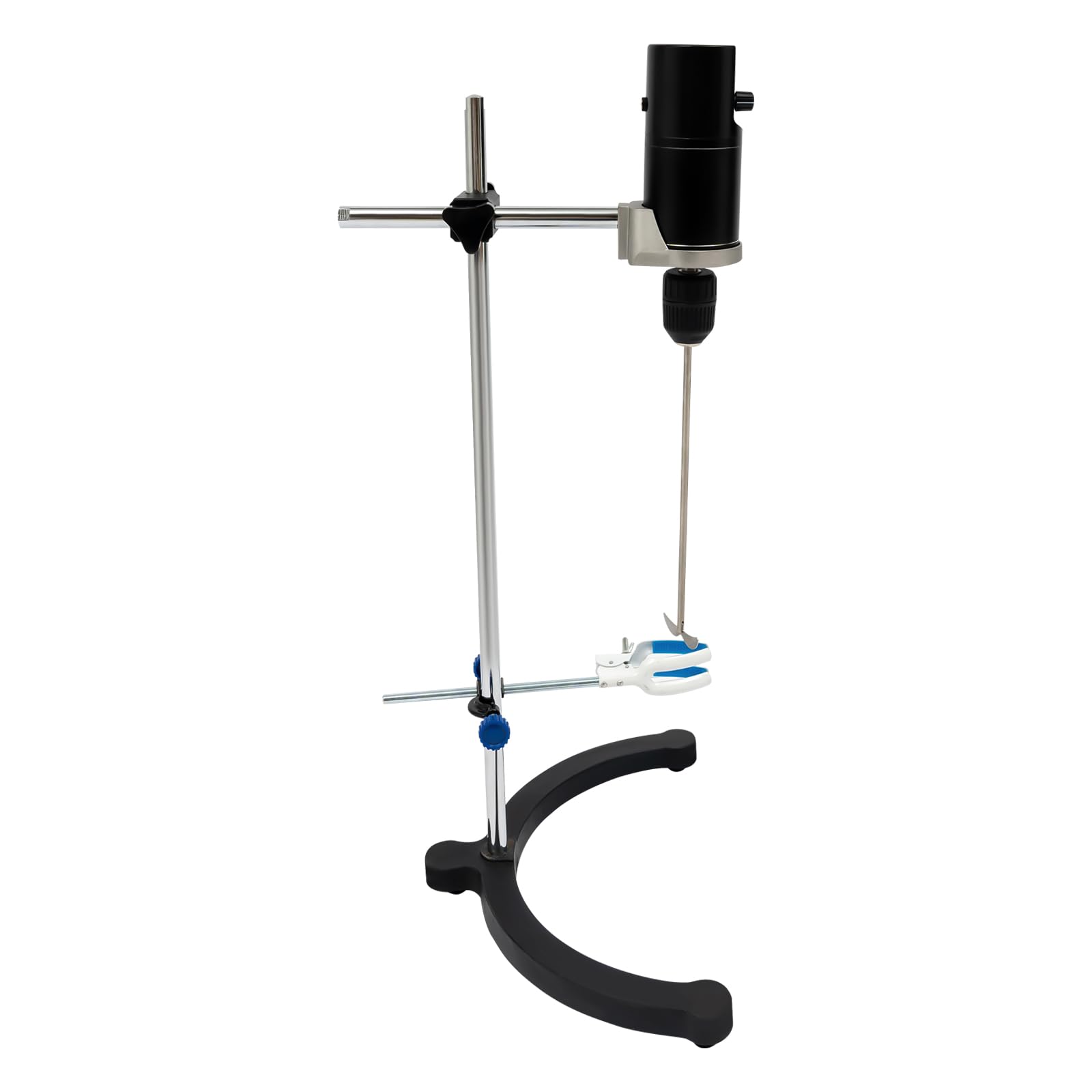 Agitador de Varilla eléctrico de 40 l/10,57 galones, Mezclador de Laboratorio con Ajuste de Tiempo y Velocidad, agitador de Varilla Digital Ajustable con Abrazadera para Vaso de precipitados