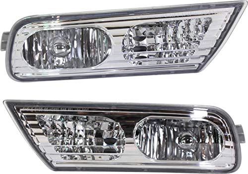 Evan Fischer Front Fog Light Set of 2 Compatible With 2007-2009 Acura MDX OE comparable Driver and Passenger Side