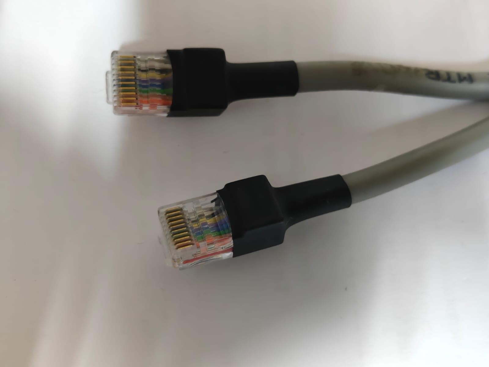 RJ50 10P10C Data Cable, RJ48 10Pin Male to Male Straight Wired Data Cord for Industrial Control Equipment, Scanners, Laser Equipment,etc, 28AWG, Black, 20INCH-image-42