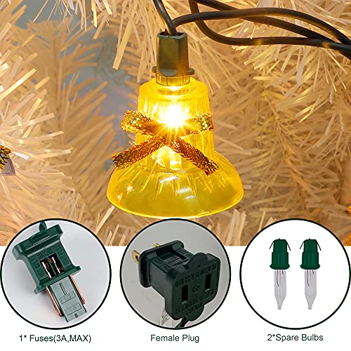 Biswing Christmas Musical Bell String Lights, 7 Functions 30-Count Christmas Decorative Lights Green Wire, 25 Classical Holiday Songs & Multicolor Bells For Indoor Xmas Tree Home Bedroom Decorations #TOP3