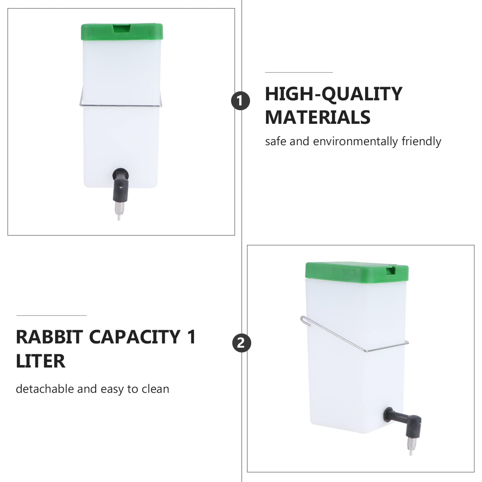 POPETPOP 3pezzi Dispenser Per Conigli Abbeveratoio Pet Perdite Facile Materiali Ecologici Per Domestici Come Conigli e Roditori