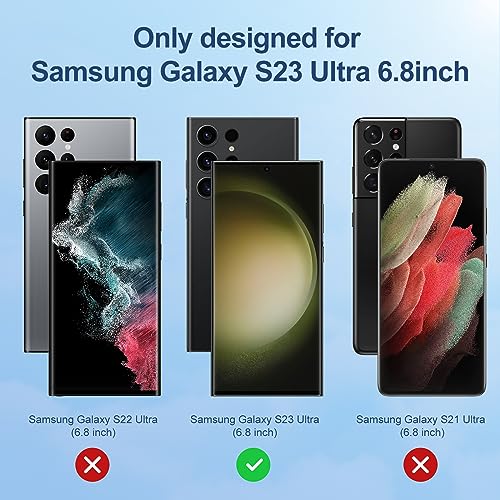 Image of LK 2 Pack for Samsung Galaxy S23 Ultra Screen Protector [Not Glass], 2 Pack Glass Camera Lens Screen with Easy Installation Tool [Fingerprint Compatible] 3D Full Coverage for S23 Ultra