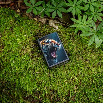 Encendedor Zippo con grabado personalizado Tiger Roar miniatura 4