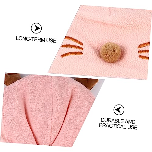 Cotton Winter Boy Girl Hat Ear Flaps Newborn Boy Girl Adorable Cap Windproof Warm Headwear Pink2