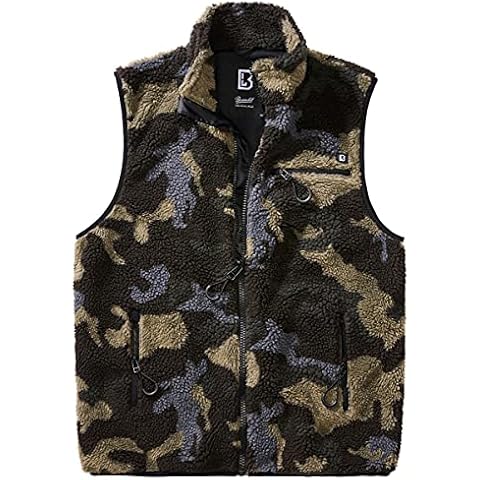Brandit - Chaleco de forro polar para hombre (talla 3XL), diseño de camuflaje Cover