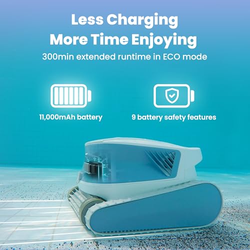 Image of Chasing Hydro 3S Cordless All-in-one Cleaning Robot Vacuums and Scrubs, Double Superior Cleanliness, 5 Hours Runtime + Smart Navigation S-Path, Ideal for Above & In-Ground Pools up to 1614 sq.ft