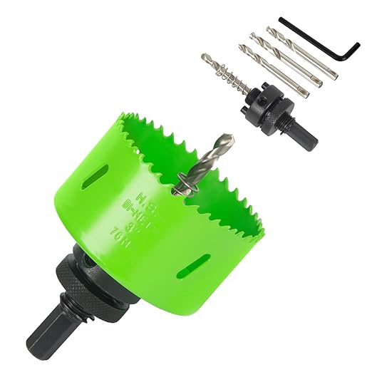 HLOFIZI 3 Inch Hole Saw Bit HSS BiMetal Cutter for Wood Metal Plastic