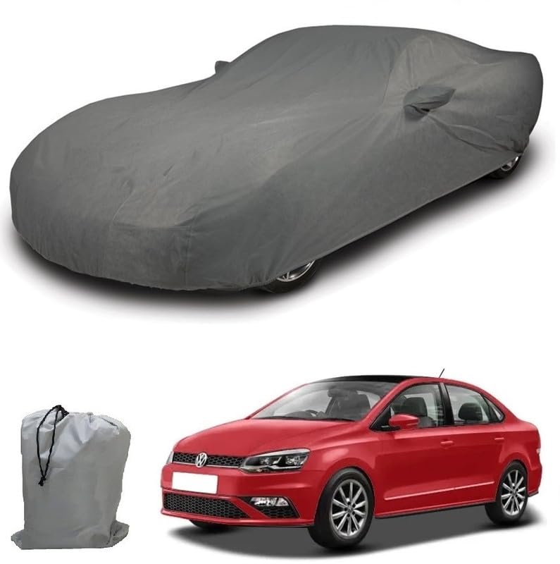 Image of ARCUATE Triple Layer Custom fit Car Body Cover for Volkswagen Vento |Top Layer Dustrproof | Middle Layer Waterproof | Bottom Layer Scratch Protection | Outdoor Indoor Fabric